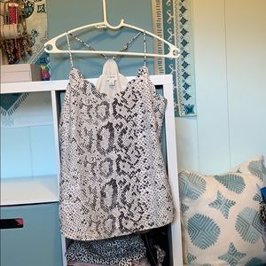 J Crew snake skin tank top